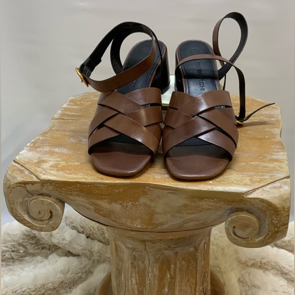 Tory Burch Shoes Tory Burch City Heel Sandal With Criss Cross Ankle